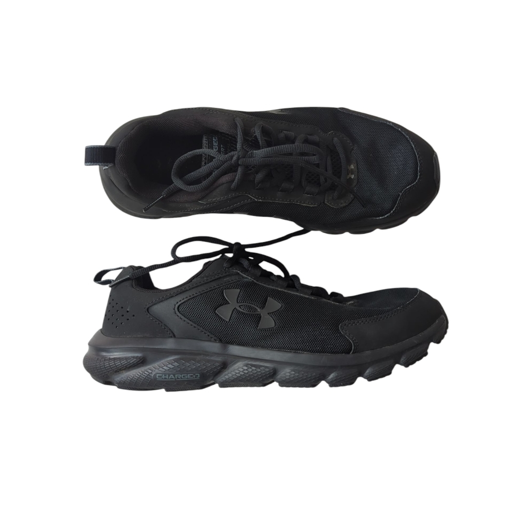 Under Armour Charged Assert 9 Running Shoe SIze 9.5 Black Sneaker 4E Width